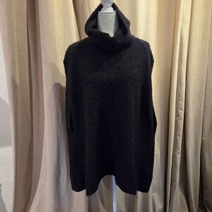 next Black Funnel Neck Cape Coat